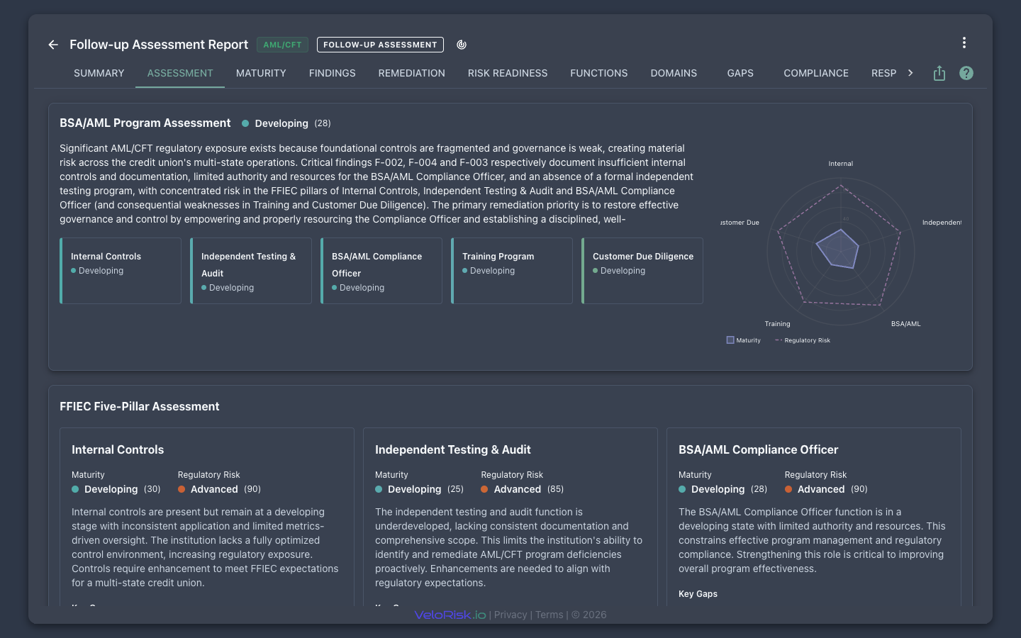 AML/CFT Program — live dashboard snapshot